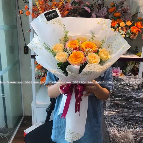 BÓ HOA HỒNG OHARA ĐỎ - HQT1040